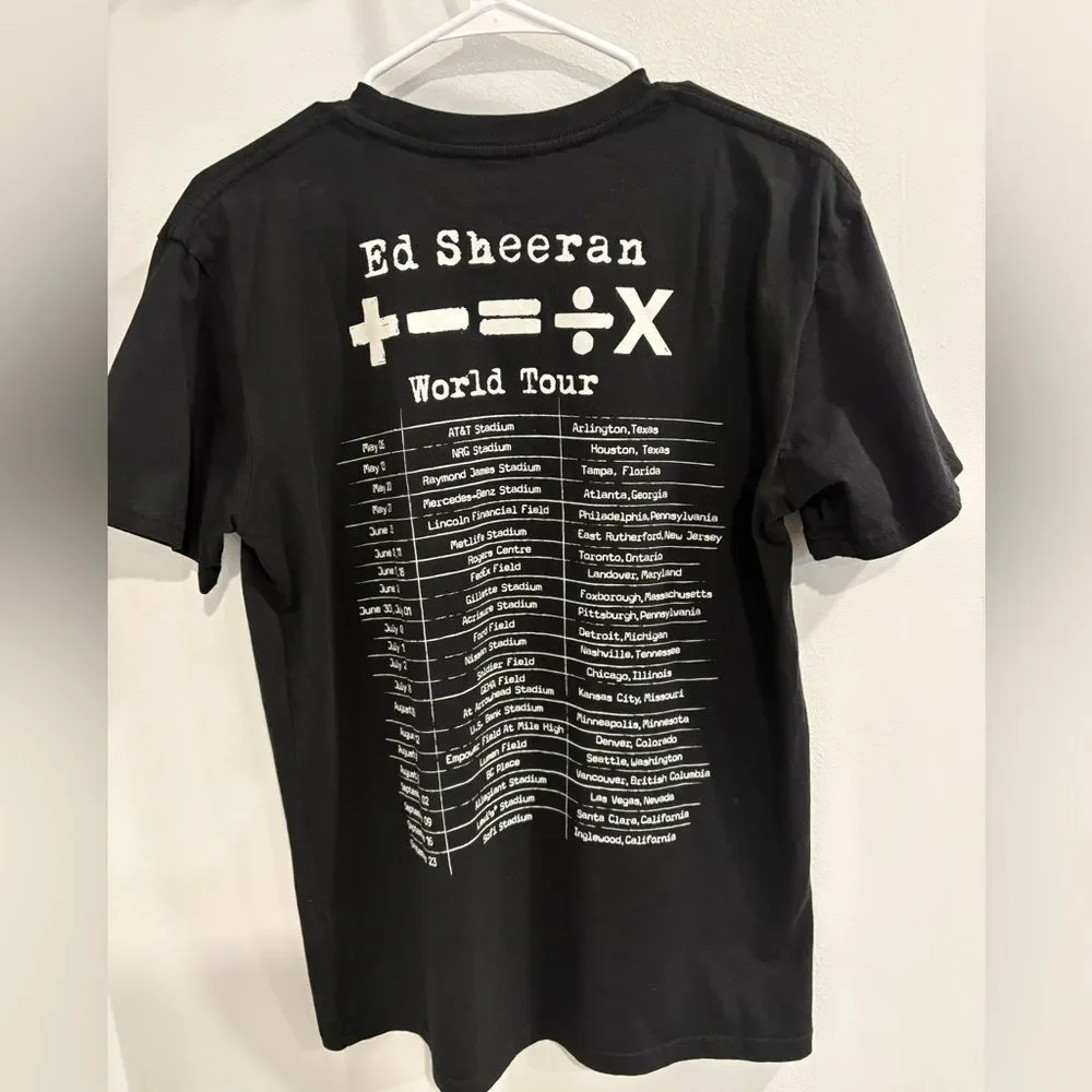 Ed Sheeran Black Graphic 2023  Tour T-Shirt - Picture 2 of 7